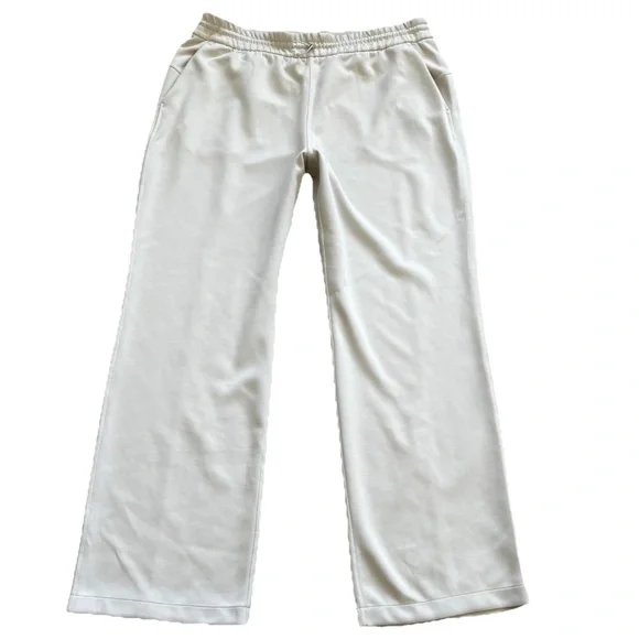 LULULEMON SOFTSTREME HIGH RISE PANT SIZE 14 Cream Wide-Leg Pants Elevated Refine - Picture 2 of 7